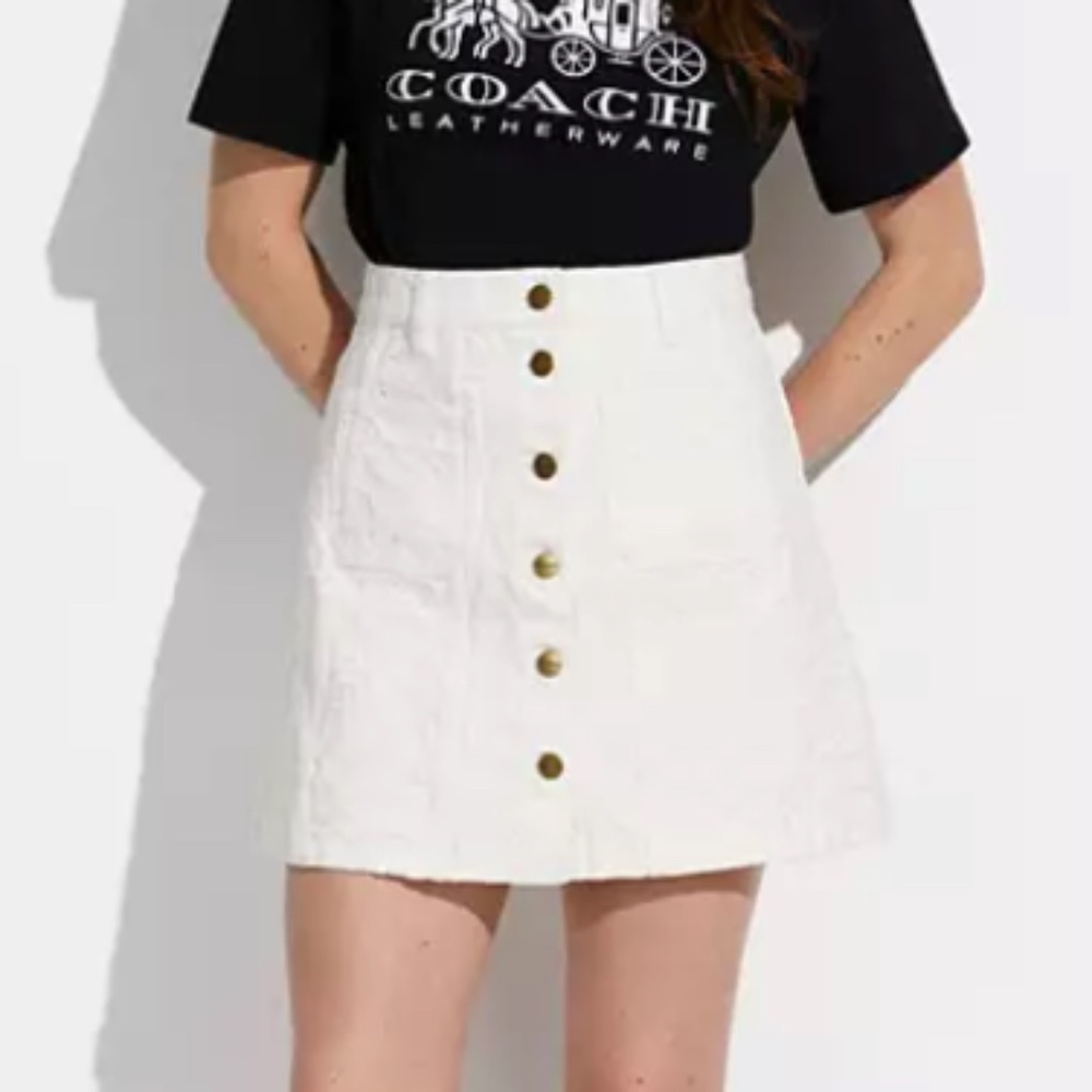Coach Signature Denim Skirt